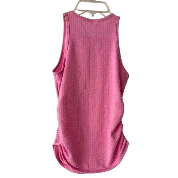 Abercrombie Kids Pink Ruched Tank Top NWT Size 11/12 Textured Ribbed - Picture 3 of 12